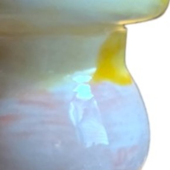 Handpainted Ceramic TAPER CANLDEHOLDER Pastel Colors Watercolor Effect 8"t x 4"w - Picture 5 of 9